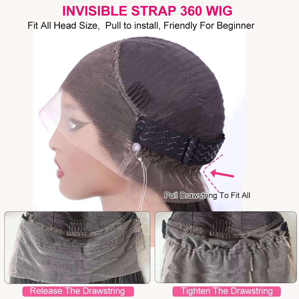 250 Density Invisible Strap Highlight 360 Full Hd Lace Front Wig Honey Blonde Glueless Wig H Deep Wave Frontal Wig Human Hair
