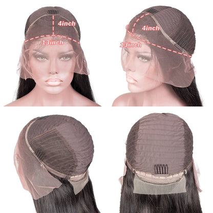 Royal Blue Colored Lace Front Wigs for Black Women 13X4 Body Wave Brazilian Transparent Lace Frontal Wigs Human Hair Pre Plucked